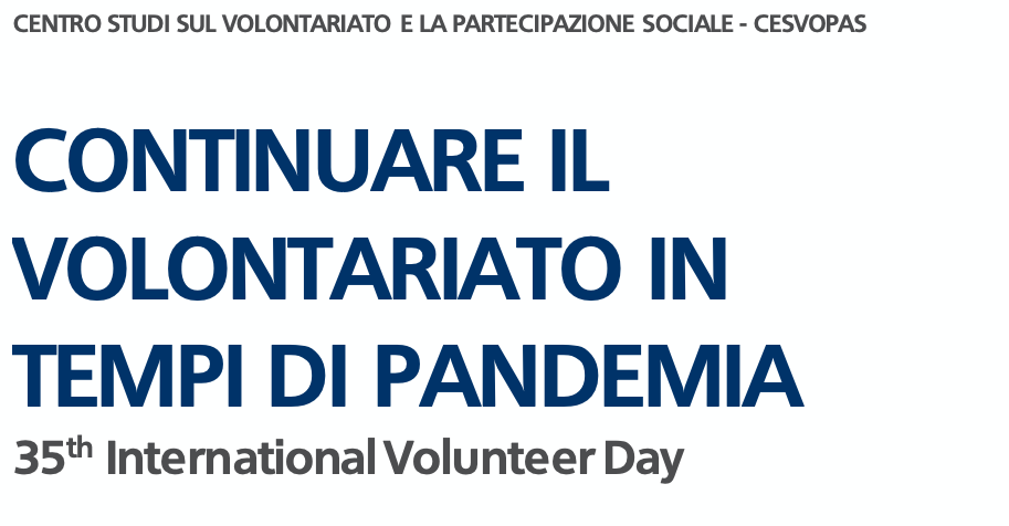 Continuare il volontariato in tempi di pandemia